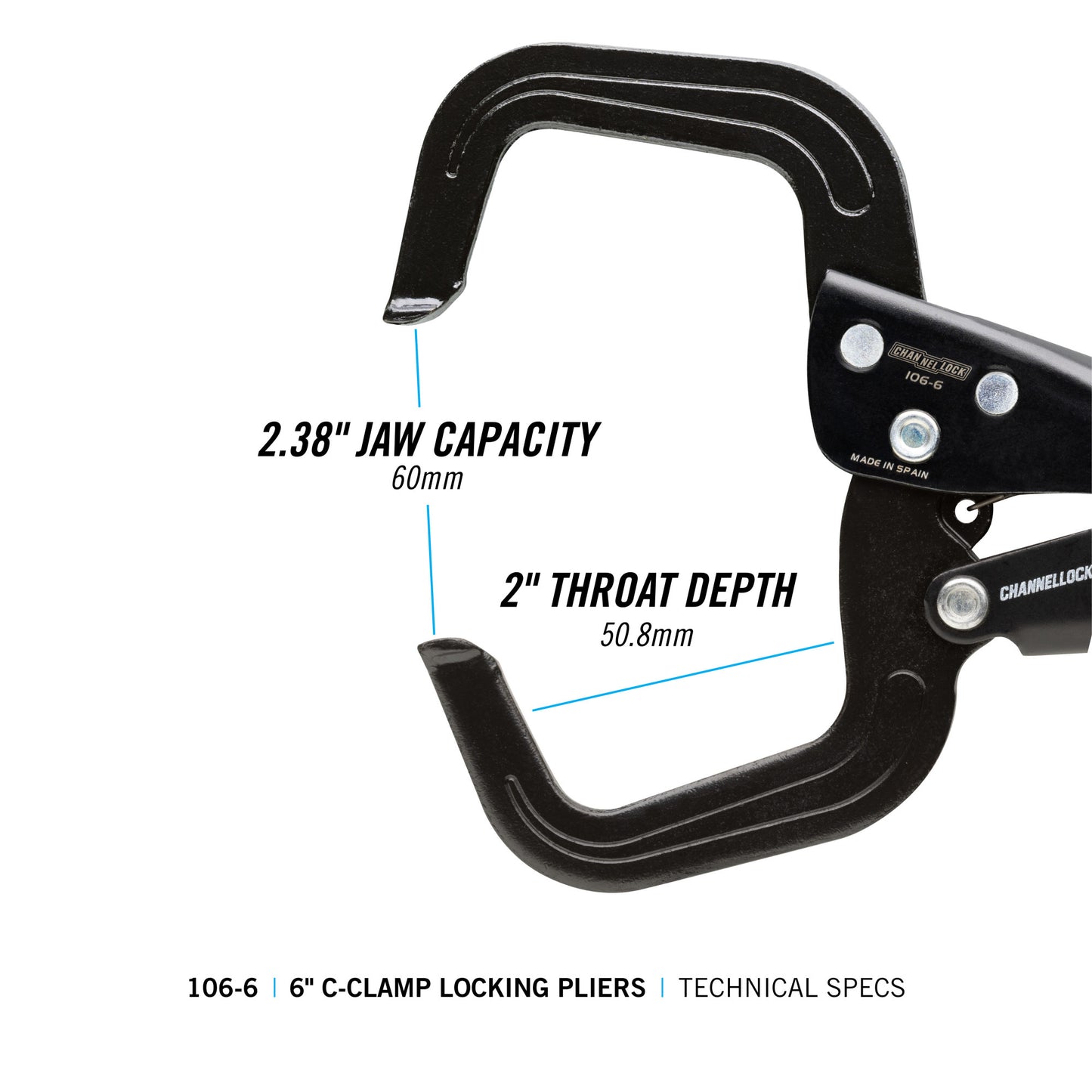 6-inch C-Clamp Locking Pliers (106-6)