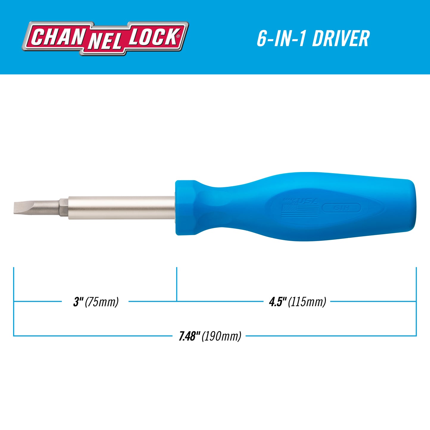 6-in-1 Professional Multi-Bit Screwdriver (61H)