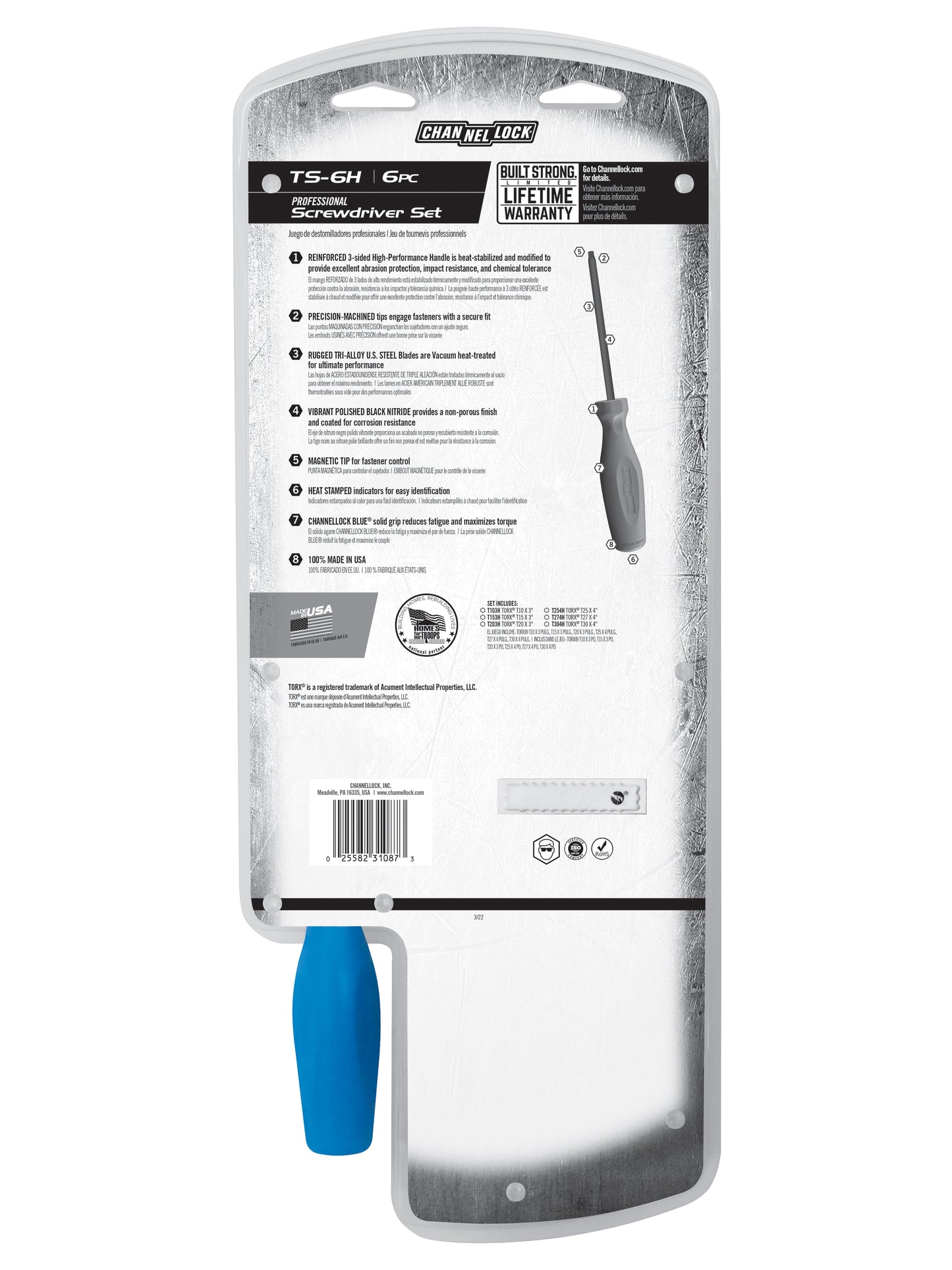 6pc Standard TORX Screwdriver Set (TS-6H)