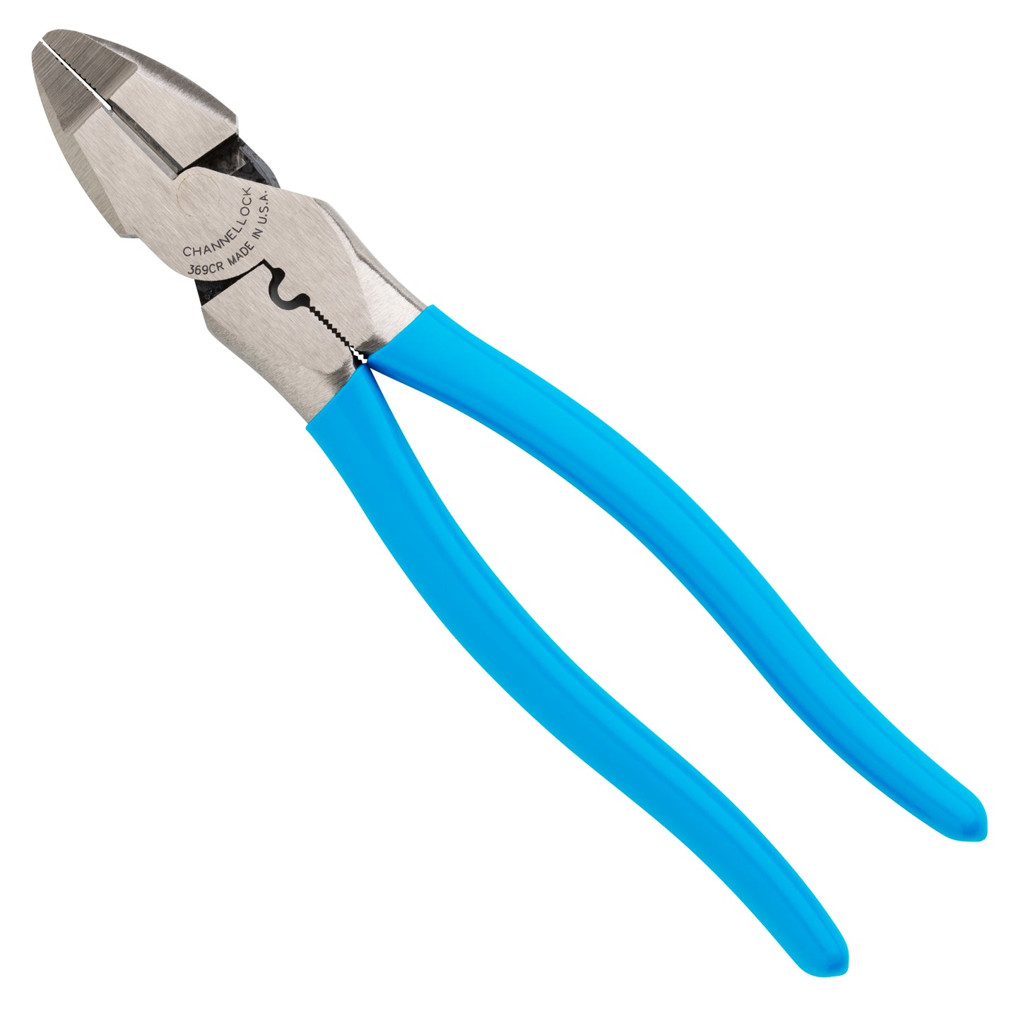 9.5-inch XLT Round Nose Linemen Pliers w/ Crimper (369CR)