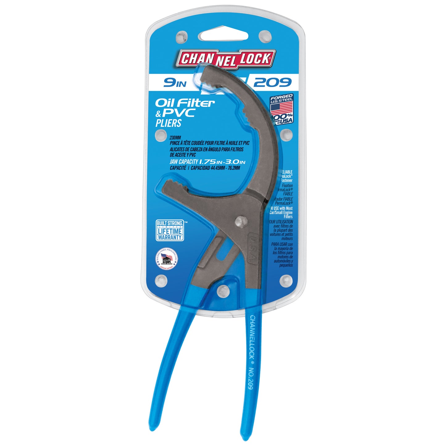 9-inch Oil Filter/PVC Pliers (209)