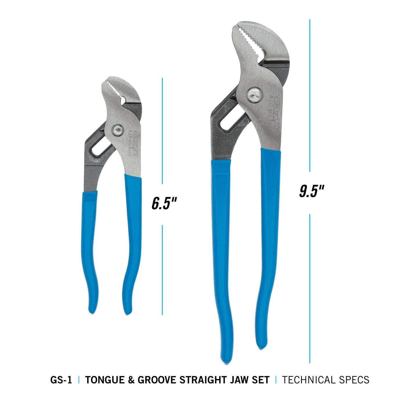 2pc Tongue & Groove Pliers Set (GS-1)
