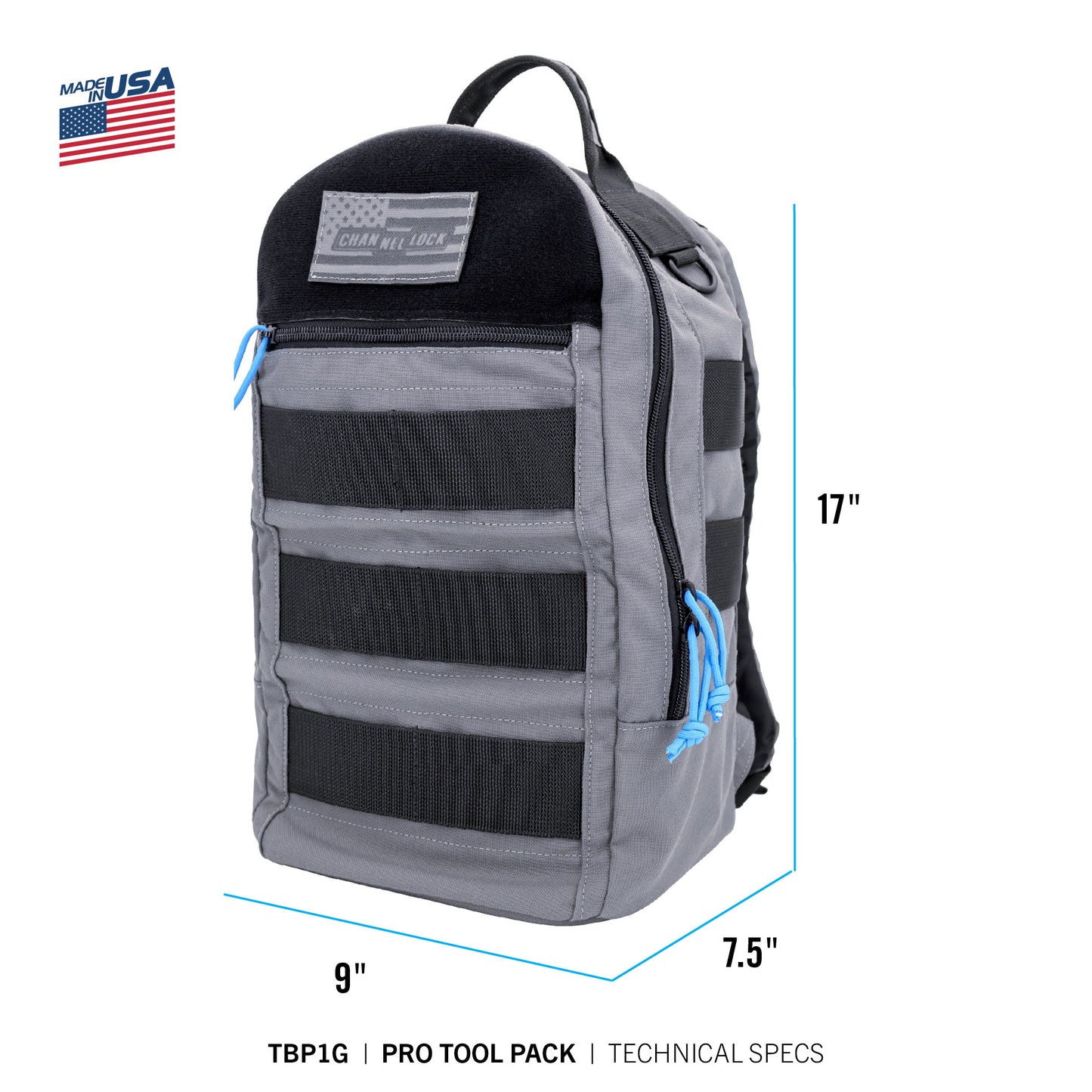 PRO Single-Compartment Tool Backpack w/ Modular AIMS™ System (TBP1G)