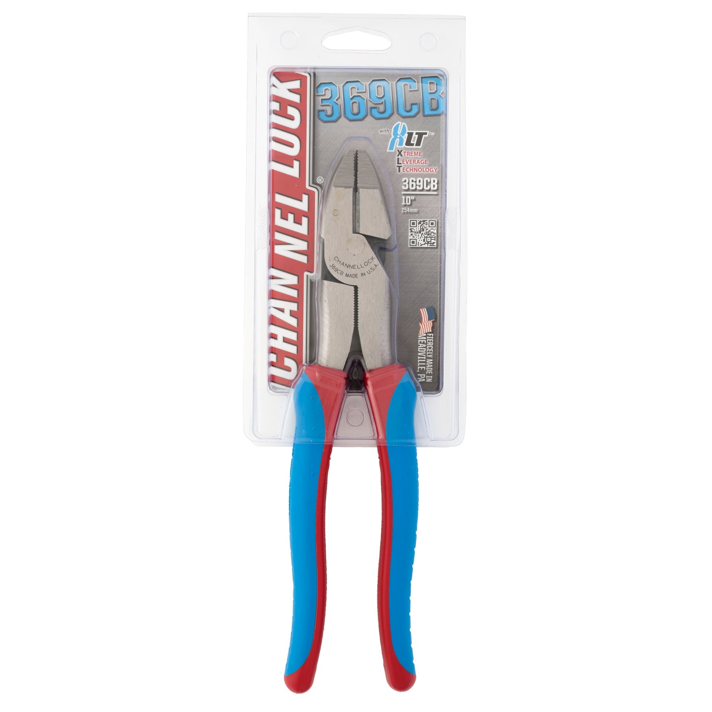 9.5-inch CODE BLUE XLT Round Nose Linemen's Pliers (369CB)
