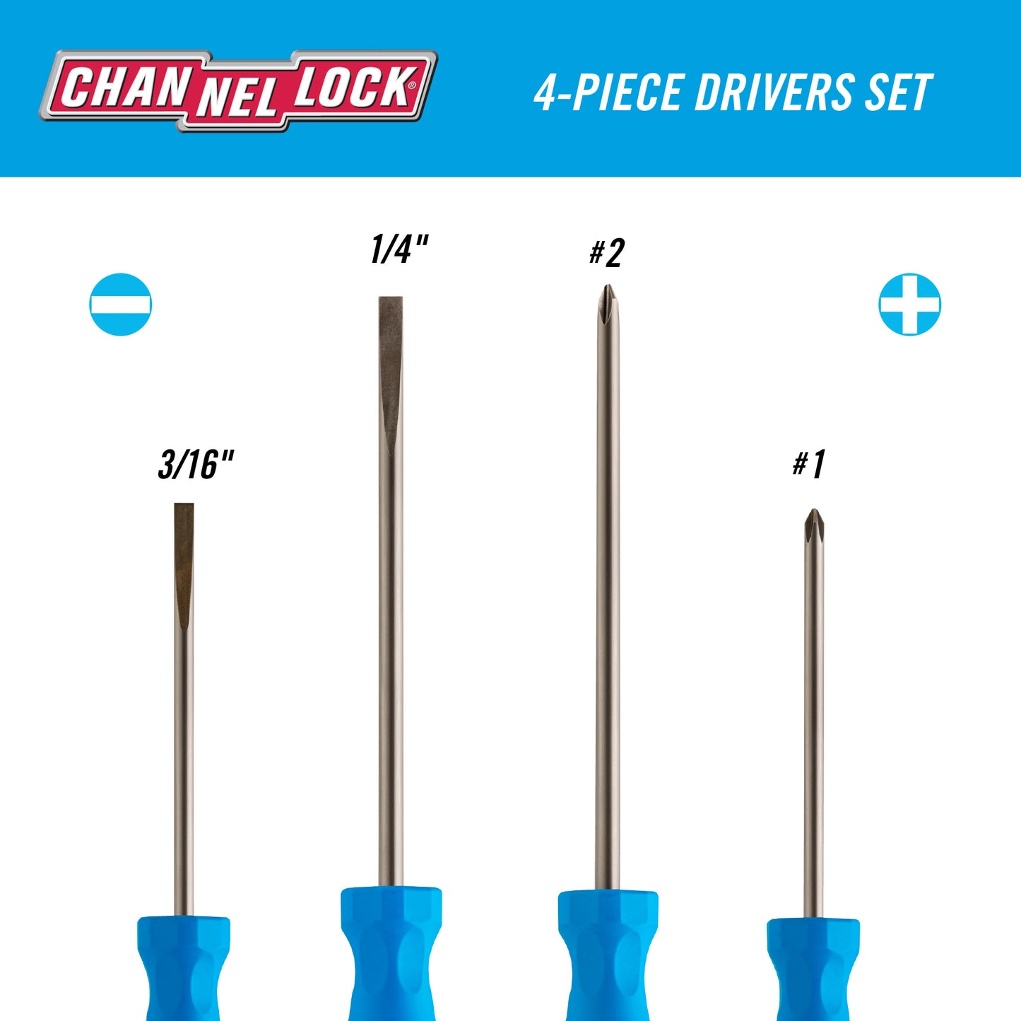 4pc Standard Screwdriver Set (SD-4H)