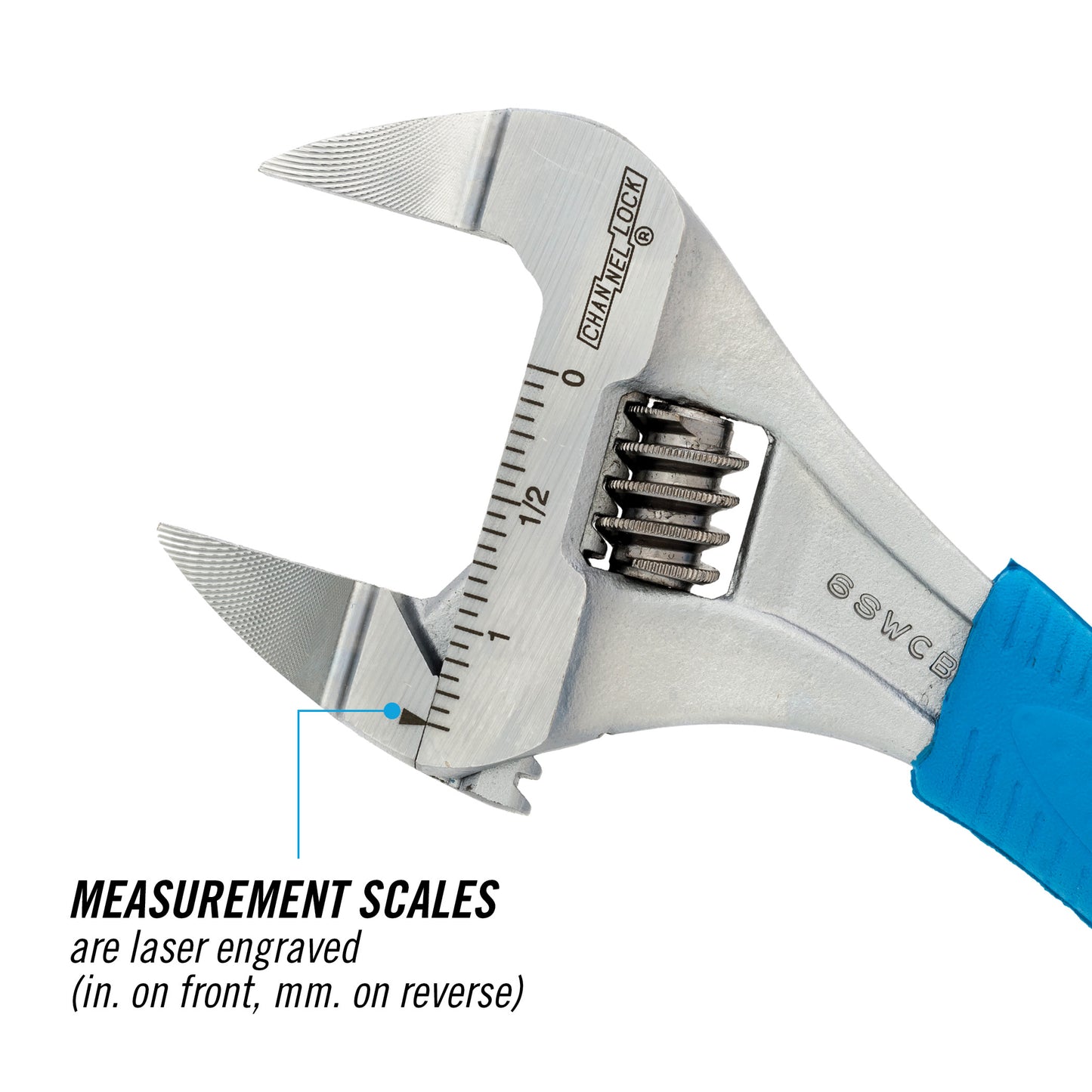 6-inch CODE BLUE® WideAzz® Slim Jaw Adjustable Wrench (6SWCB)