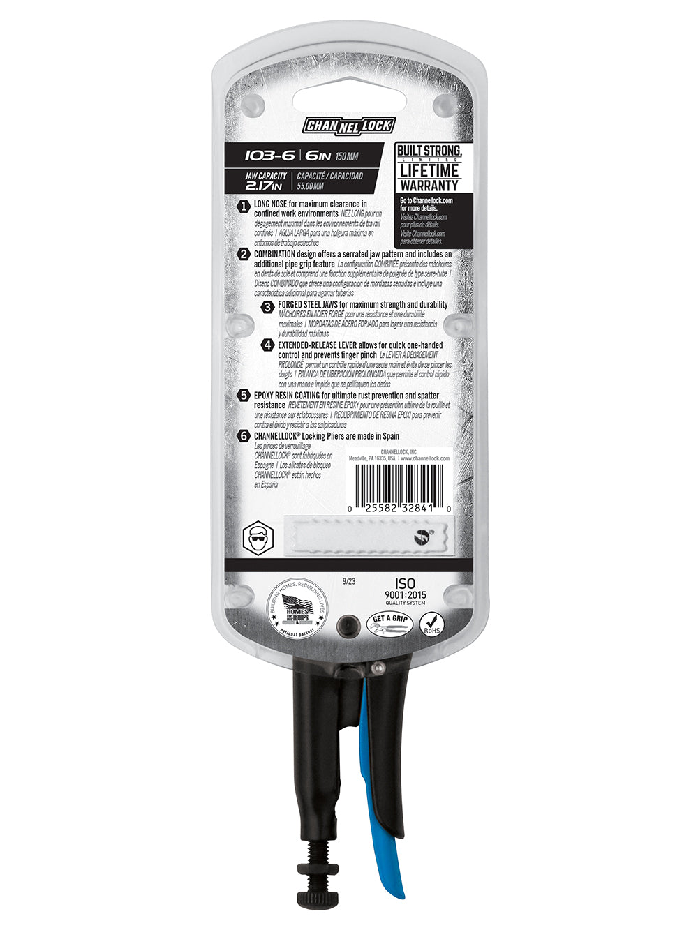 6-inch Combination Long Nose Locking Pliers (103-6)