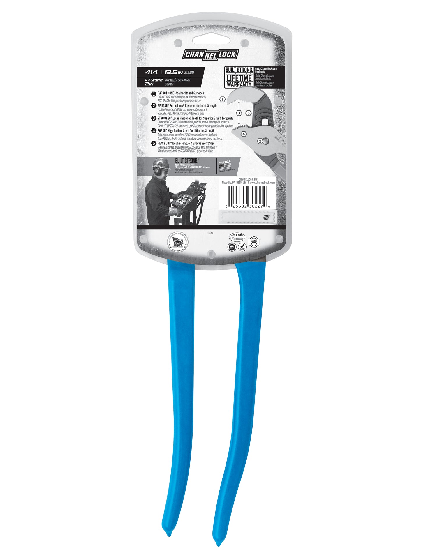 13.5-inch NUTBUSTER® Parrot Nose Tongue & Groove Pliers (414)