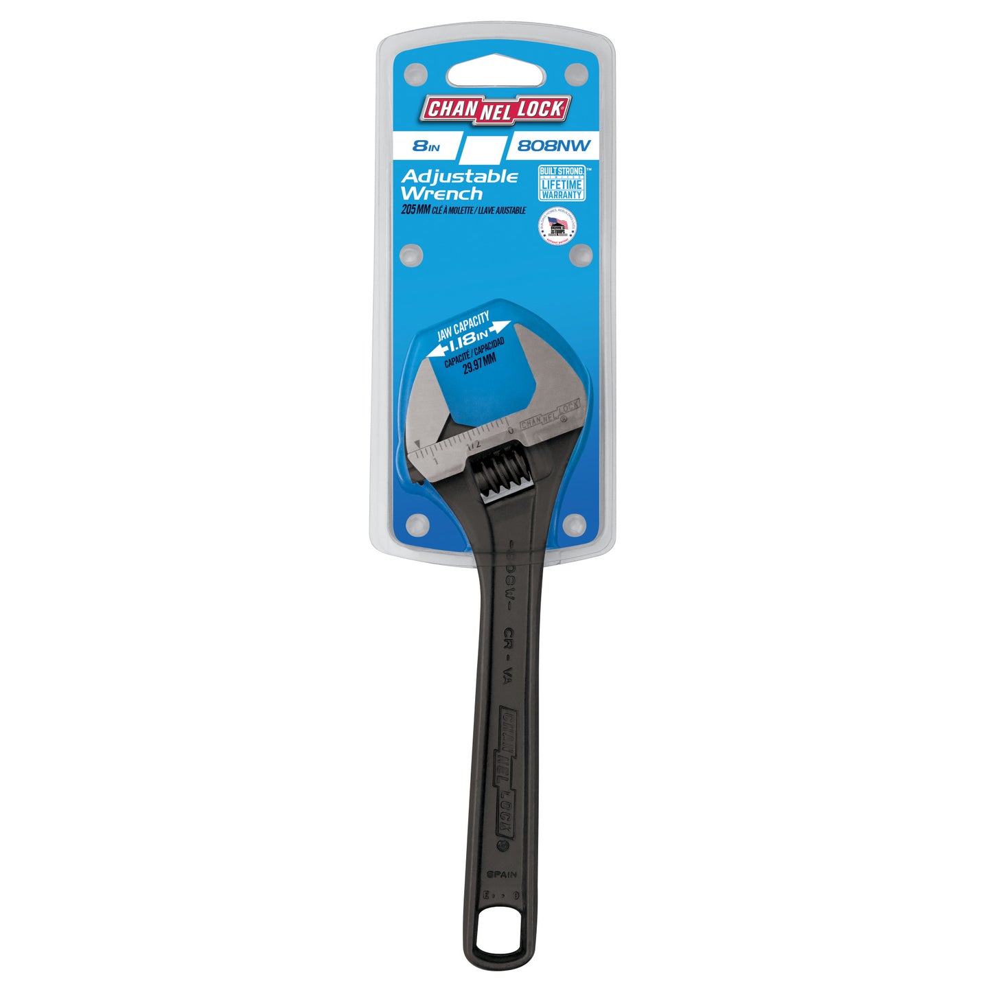 8-inch Adjustable Wrench (808NW)