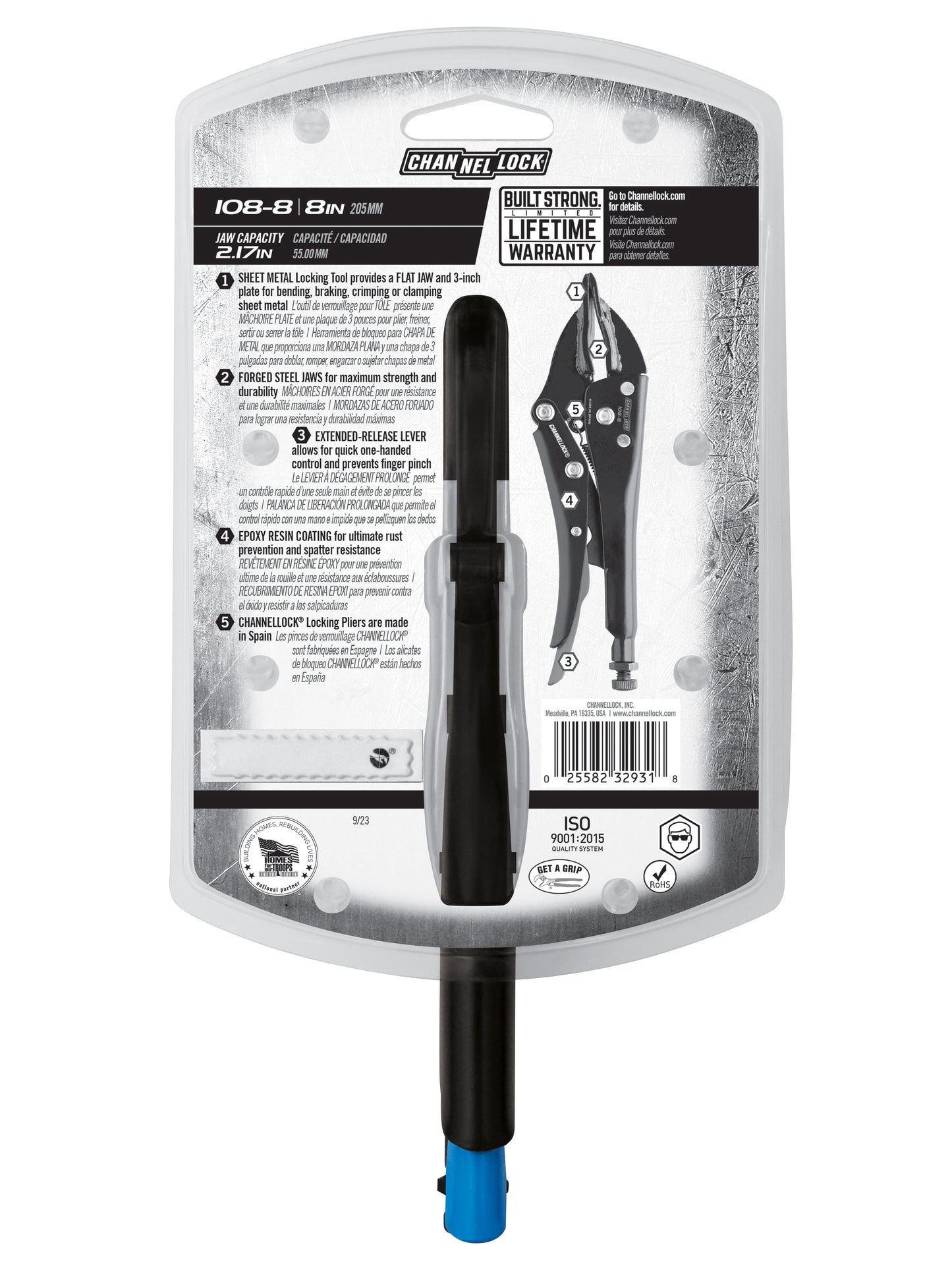 8-inch Sheet Metal Locking Pliers (108-8)