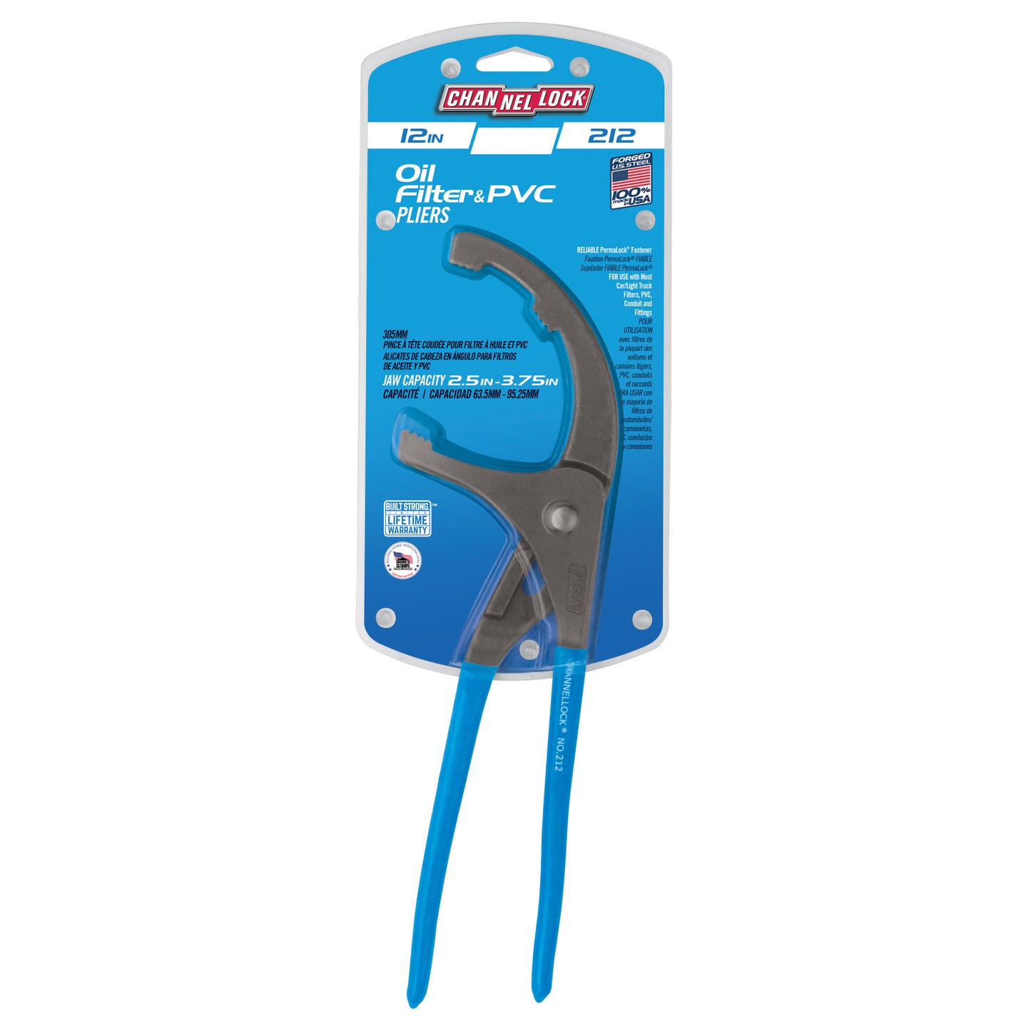 12-inch Oil Filter/PVC Pliers (212)
