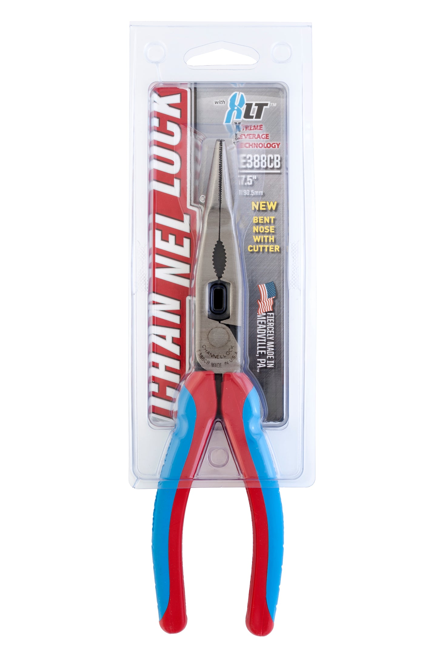8-inch CODE BLUE® XLT™ Combination Bent Long Nose Pliers with Cutter (388CB)
