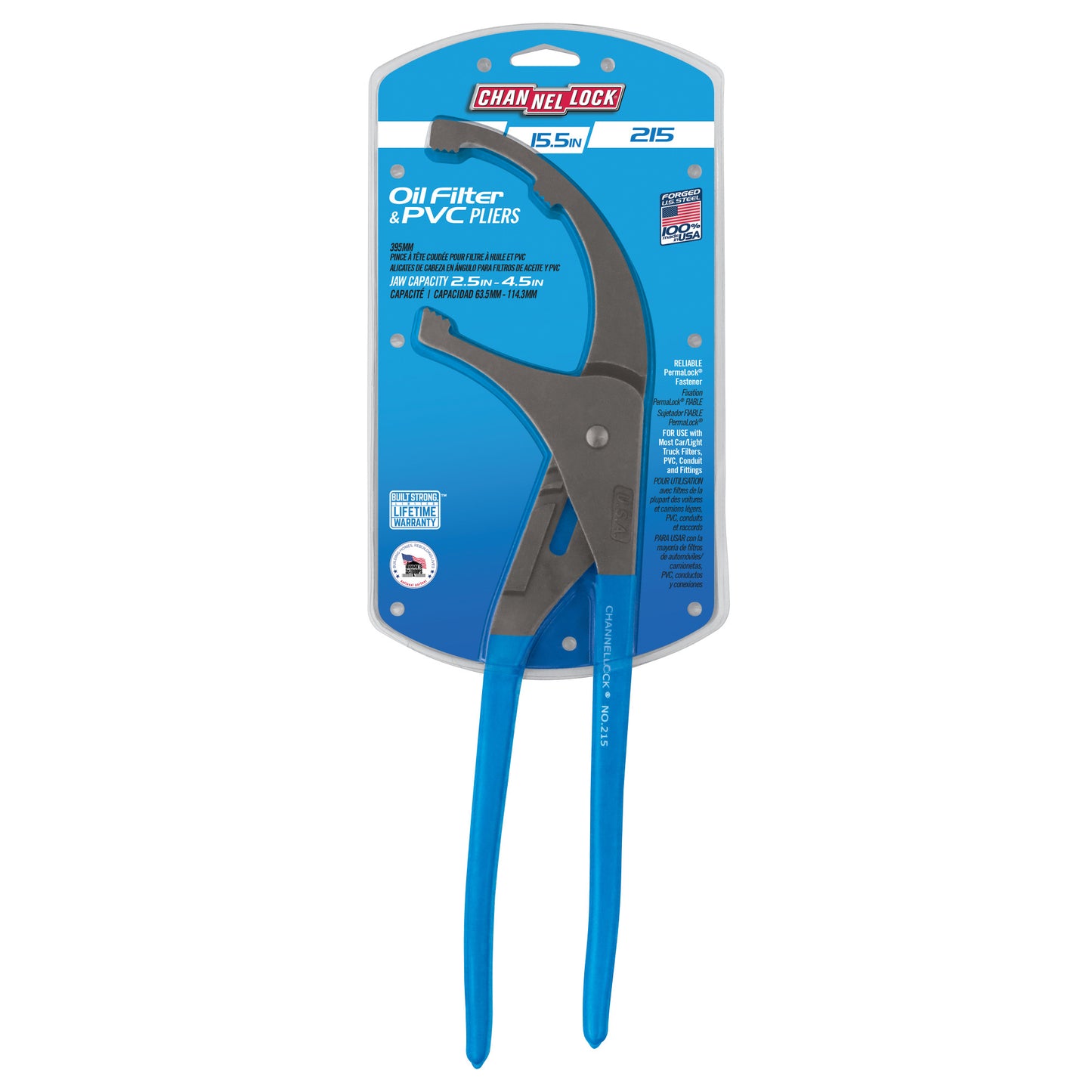15.5-inch Oil Filter/PVC Pliers (215)