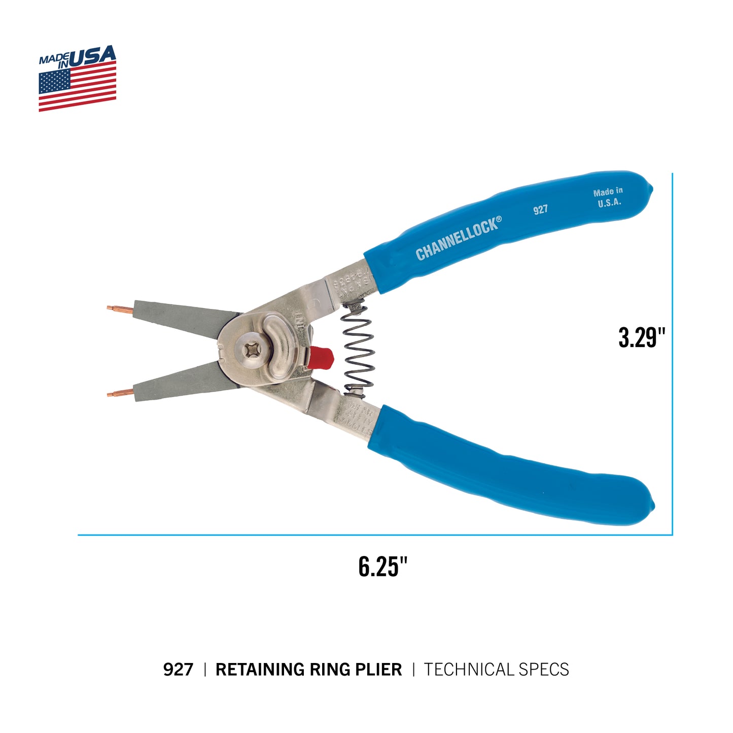 8-inch Convertible Retaining Ring Pliers (927)