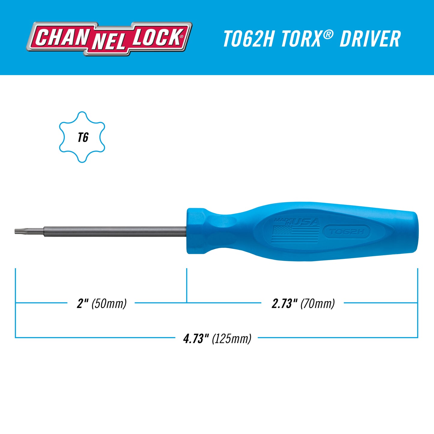 TORX® T6 X 2" Professional Screwdriver (T062H)