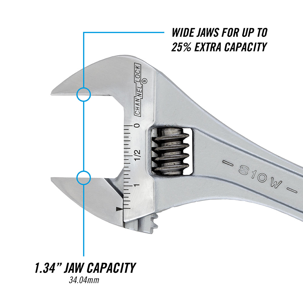 10-inch Adjustable Wrench (810W)