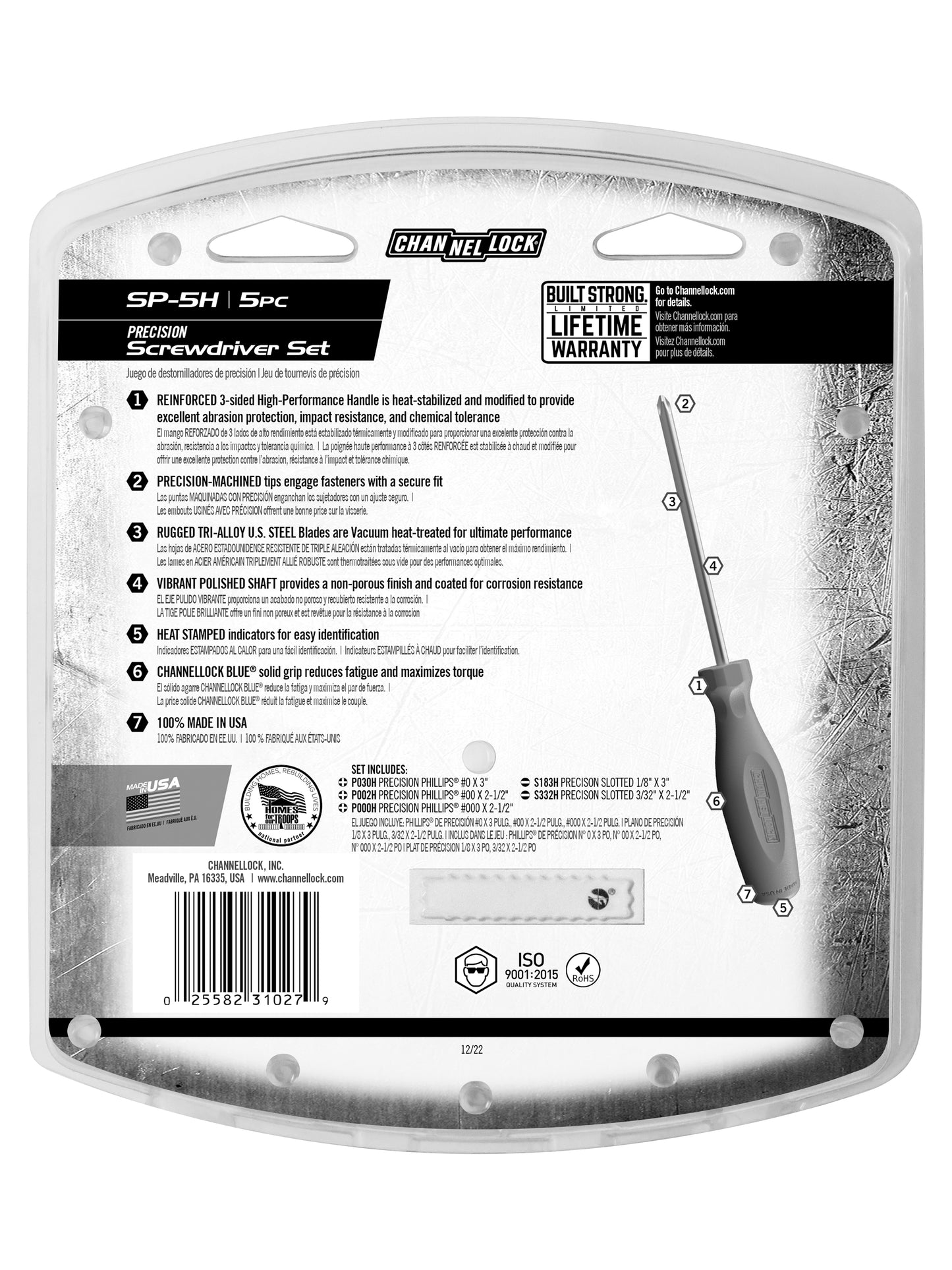 5pc Precision Screwdriver Set (SP-5H)