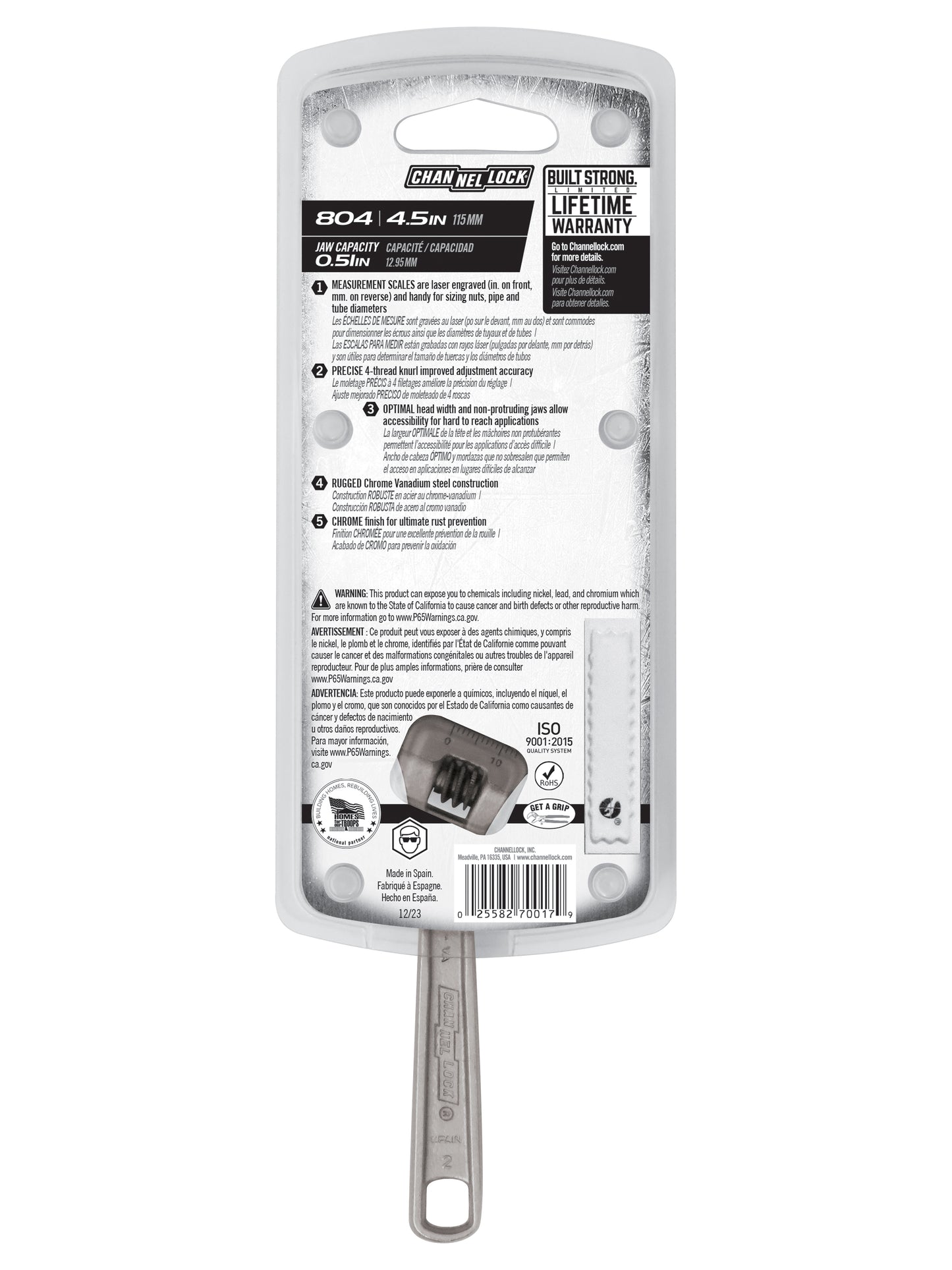 4-inch Adjustable Wrench (804)