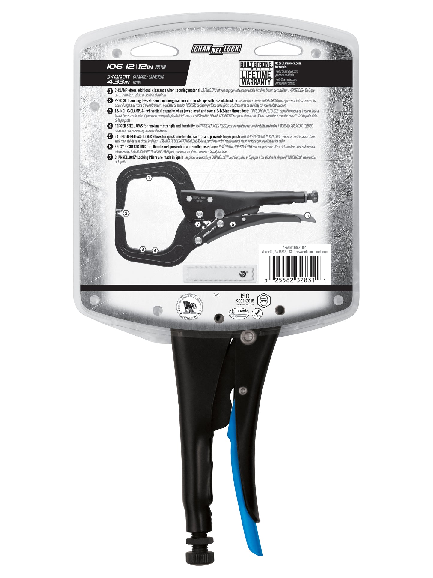 12-inch C-Clamp Locking Pliers (106-12)