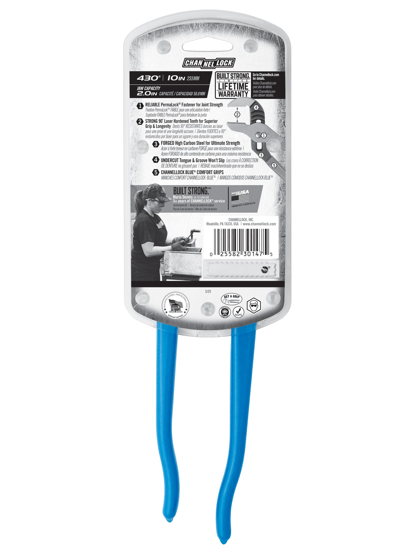 10-inch Straight Jaw Tongue & Groove Pliers (430)