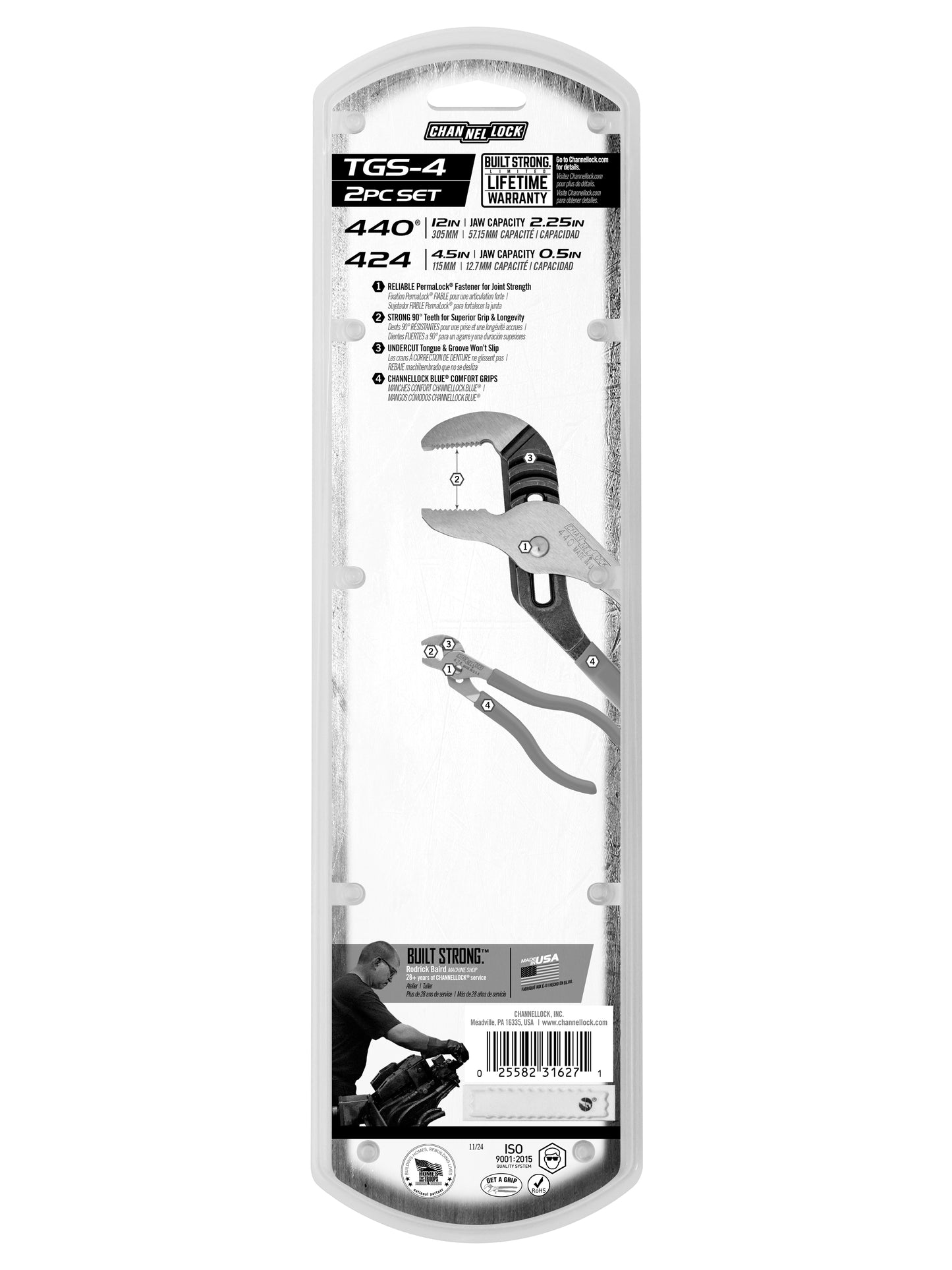 2pc Tongue & Groove Pliers Set (TGS-4)