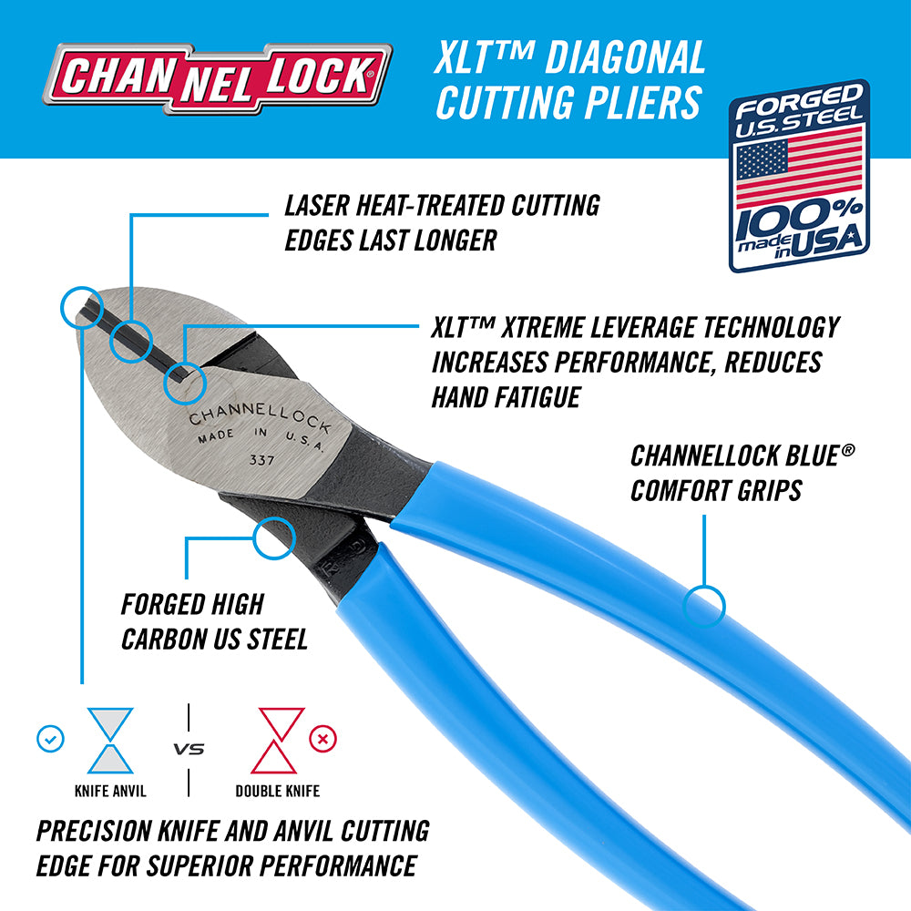 7-inch XLT Diagonal Cutting Pliers (337)