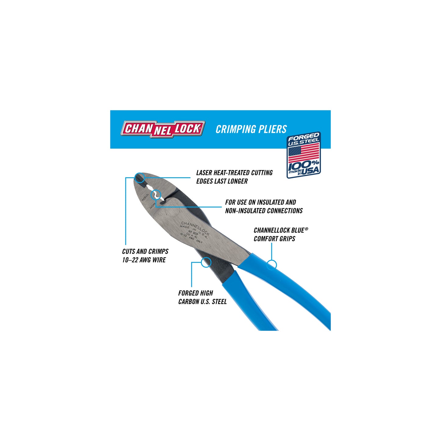 9.5-inch Crimping Pliers (909)