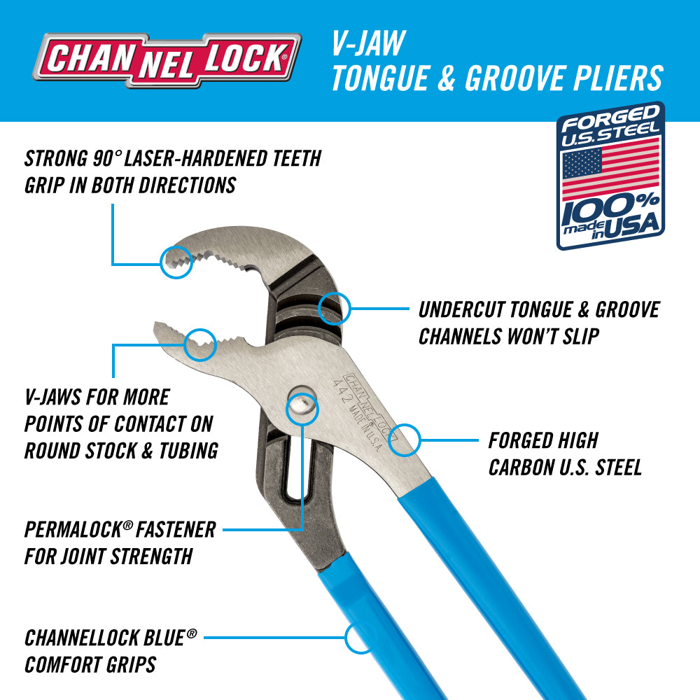 8PC V-Jaw Pliers Set with Wrench (GS-28)