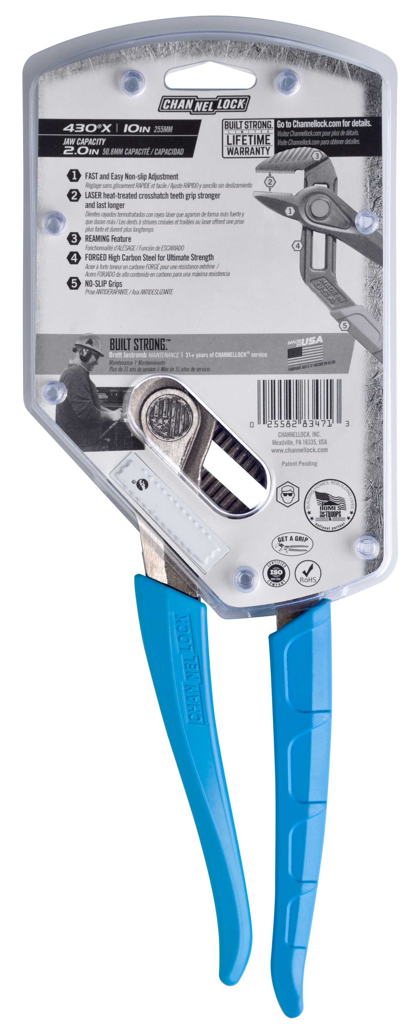 10-inch SPEEDGRIP Straight Jaw Tongue & Groove Pliers (430X)