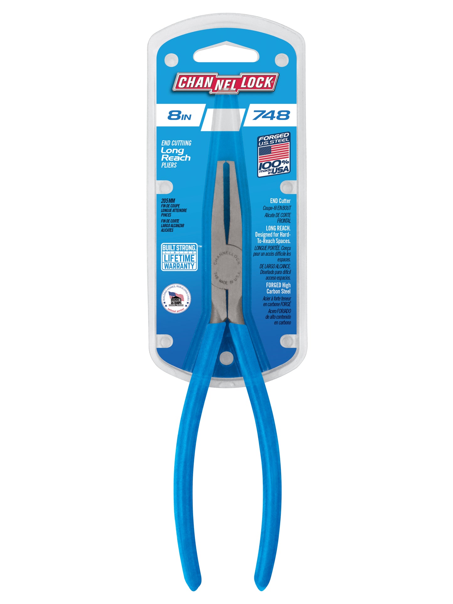 8-inch End Cutting Long Reach Pliers (748)