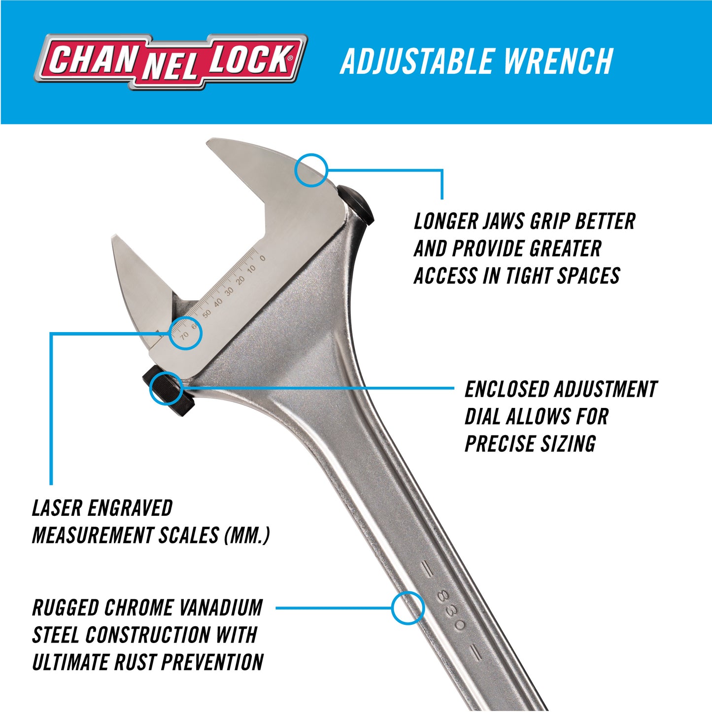 30-inch Adjustable Wrench (830)