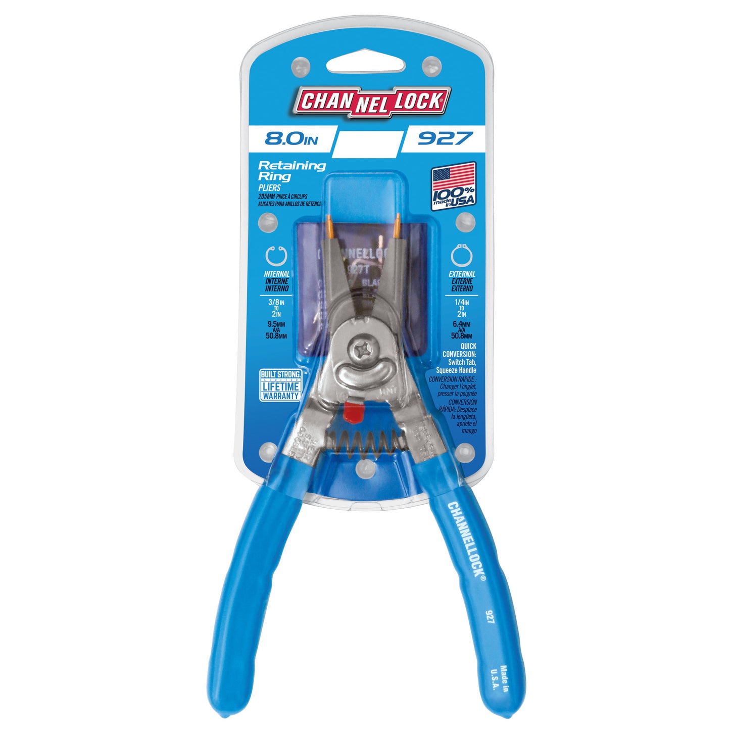 8-inch Convertible Retaining Ring Pliers (927)