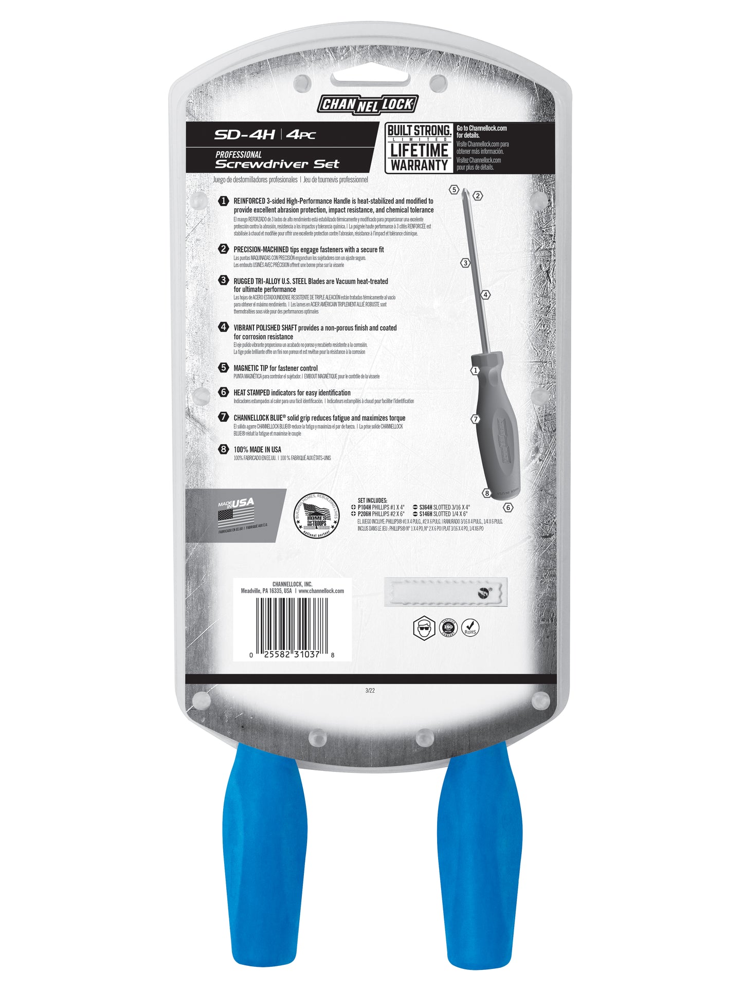 4pc Standard Screwdriver Set (SD-4H)