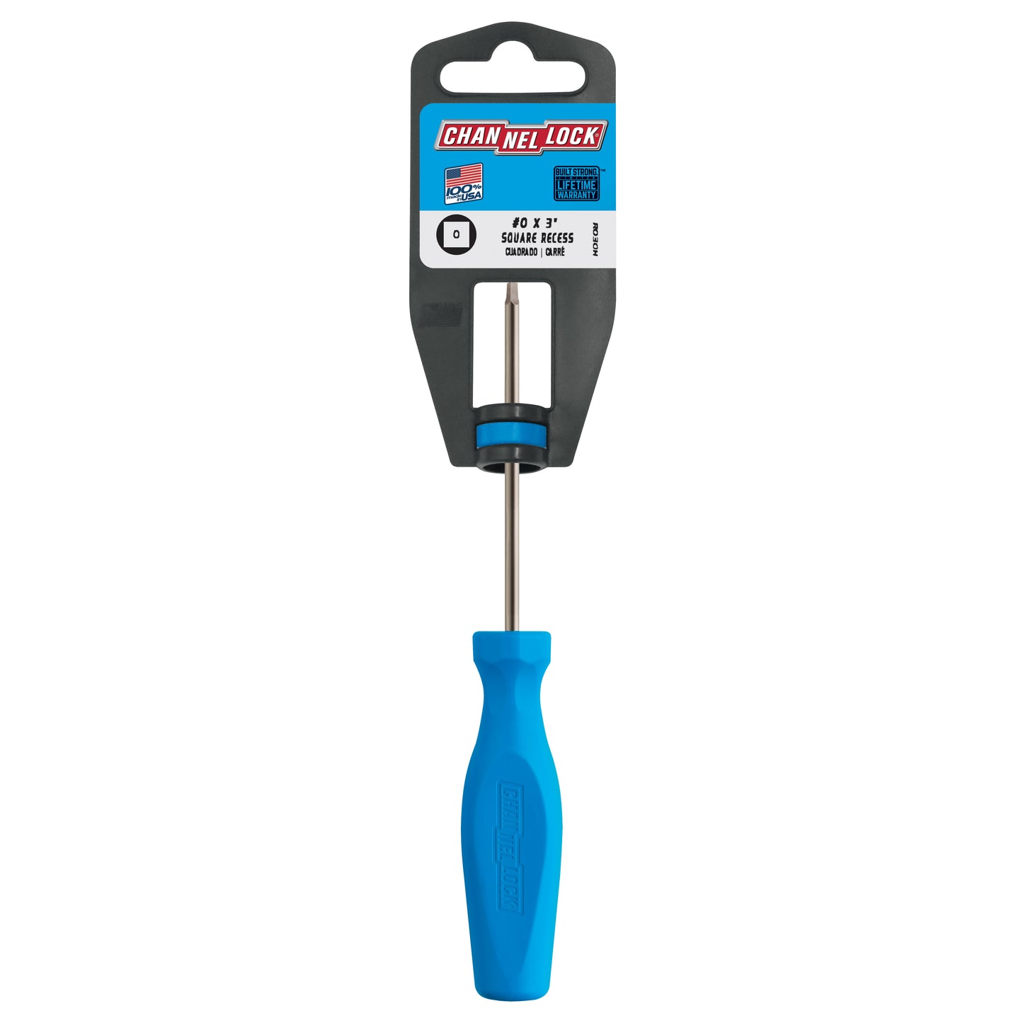 R030H Square Recess #0 x 3-inch Professional Screwdriver
