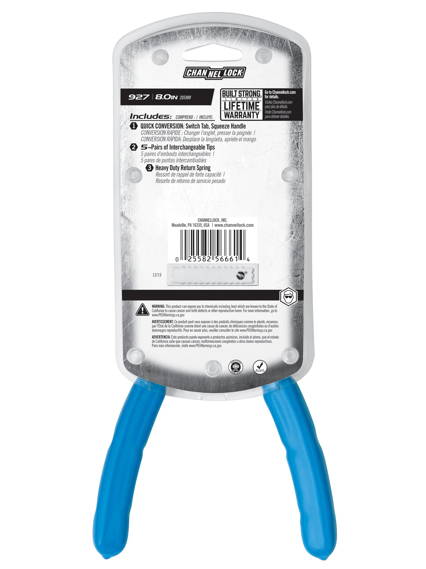 8-inch Convertible Retaining Ring Pliers (927)