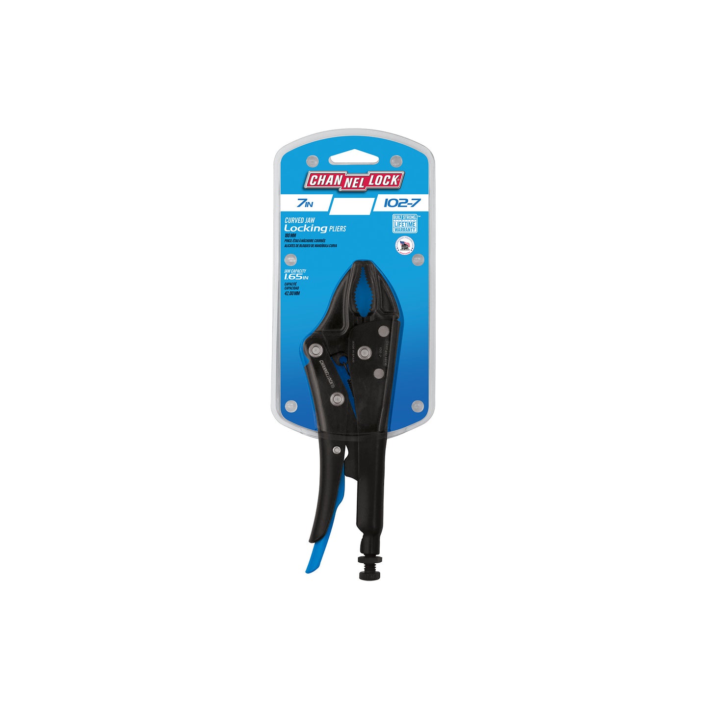 7-inch Curved Jaw Locking Pliers w/ Cutter (102-7)