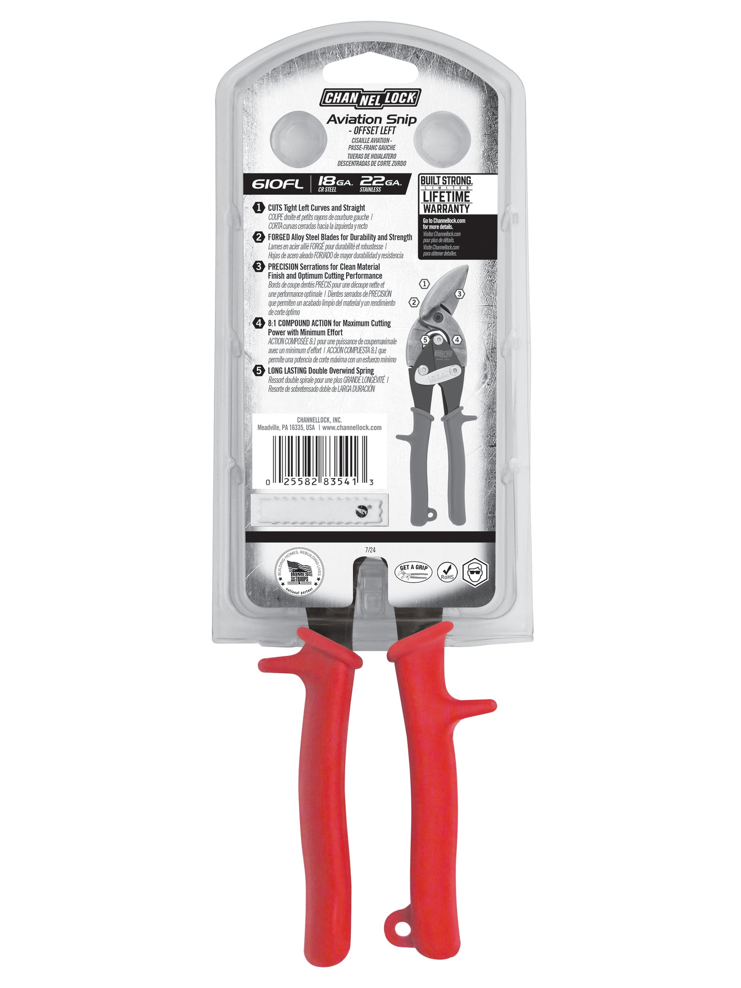 10-inch Offset Left Aviation Snip (610FL)