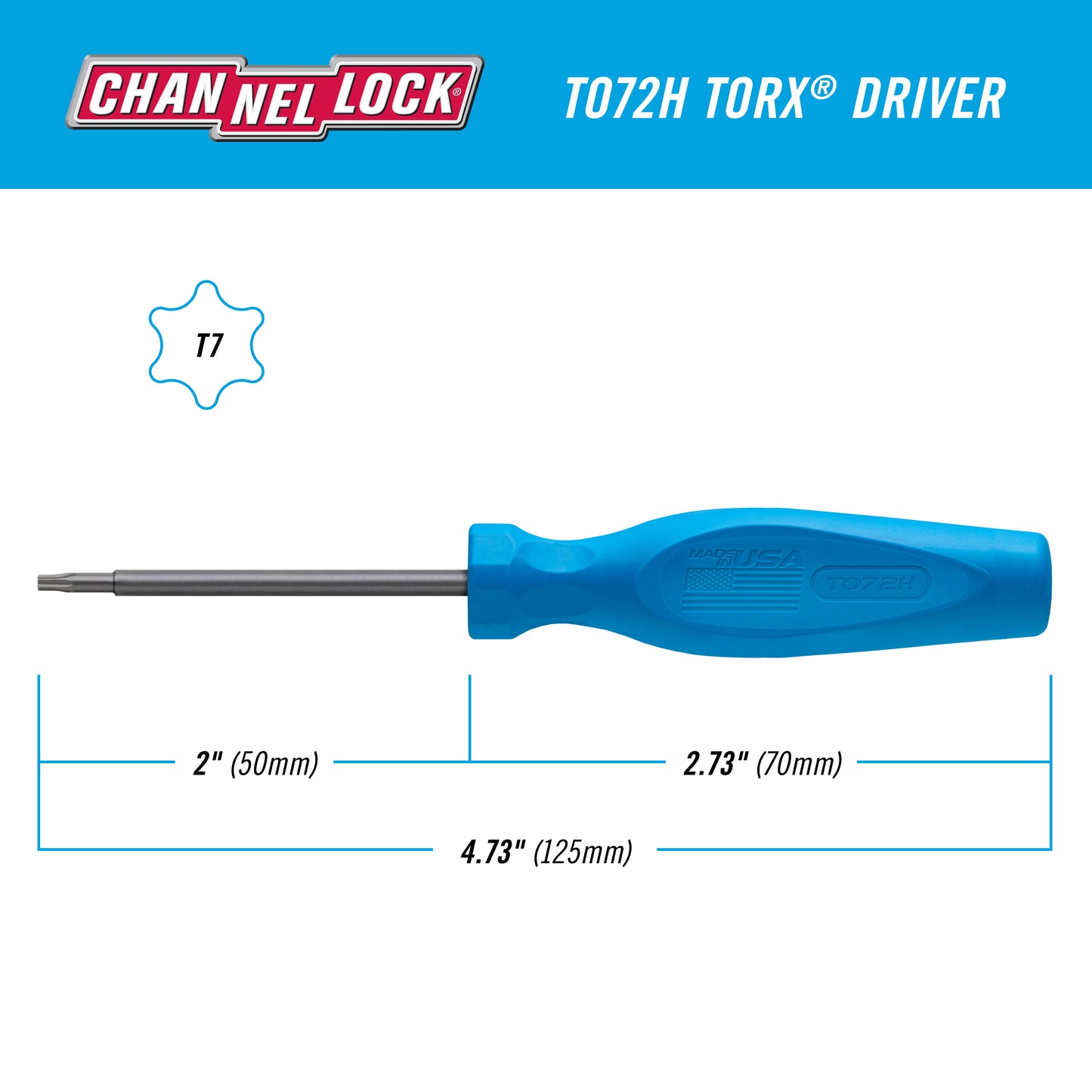 TORX T7 X 2-inch Professional Screwdriver (T072H)