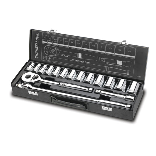 16pc 1/2" SAE Drive Socket Set (32161)