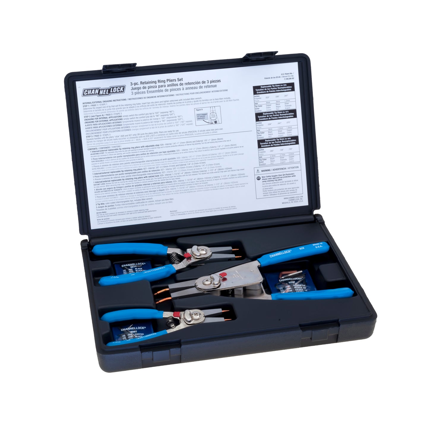 3pc Convertible Retaining Ring Pliers Set (RT-3)