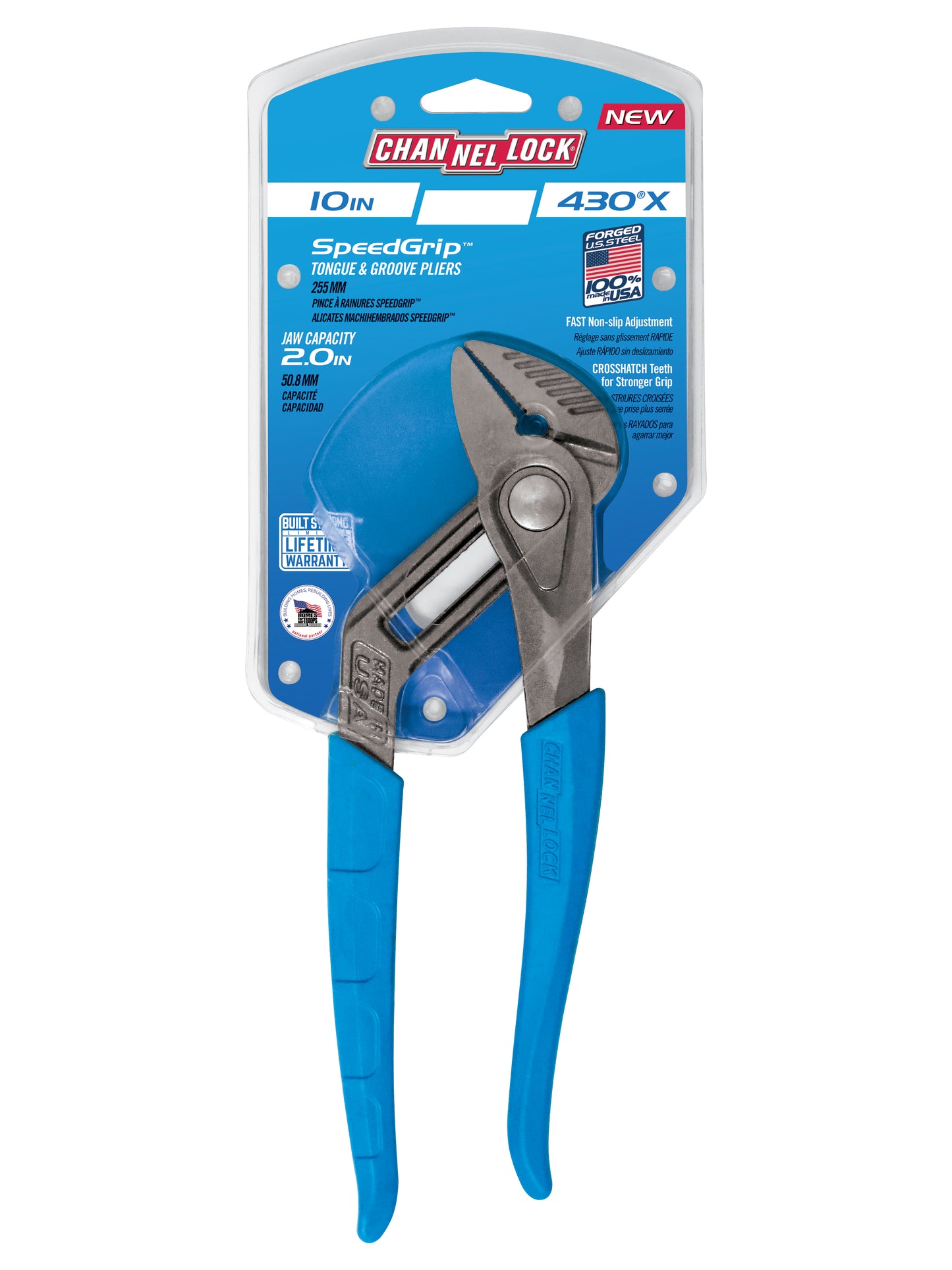 10-inch SPEEDGRIP Straight Jaw Tongue & Groove Pliers (430X)