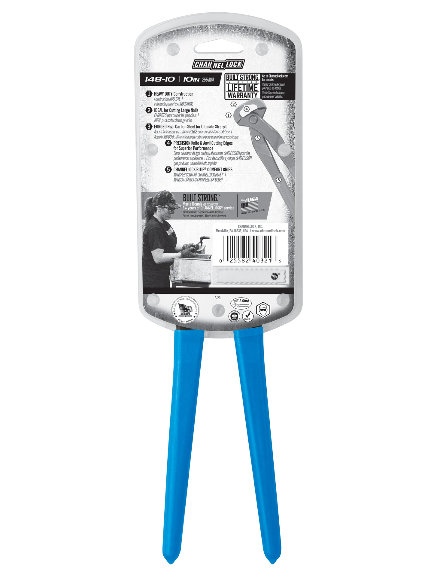 10-inch End Nipper Cutting Pliers (148-10)