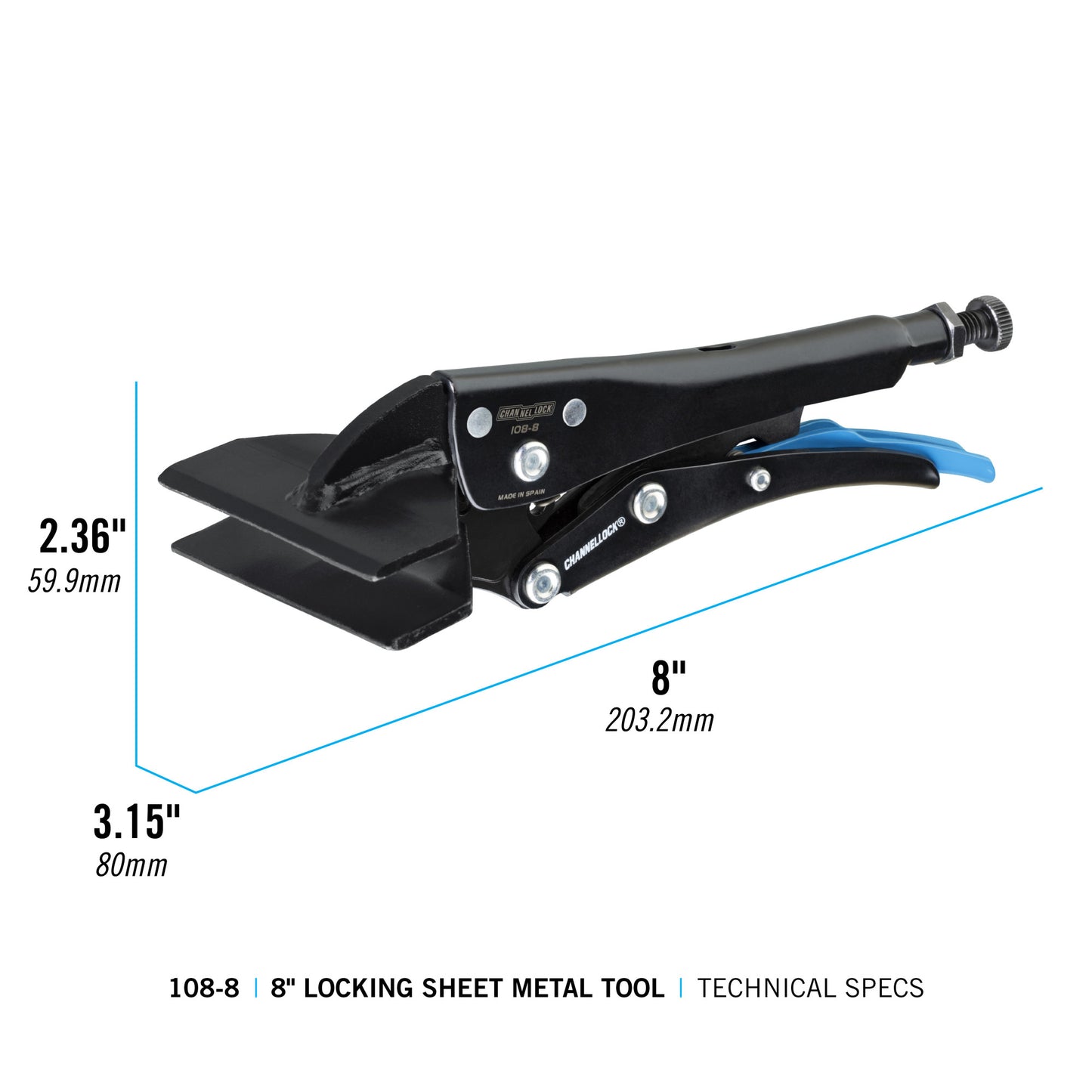 8-inch Sheet Metal Locking Pliers (108-8)