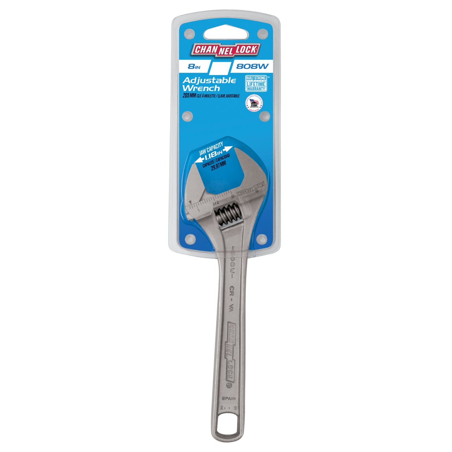 8-inch Adjustable Wrench (808W)