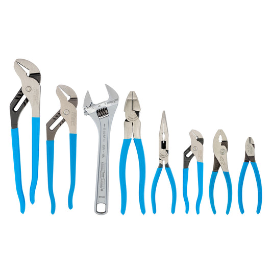 8PC Straight Jaw Pliers Set with Wrench (GS-27)