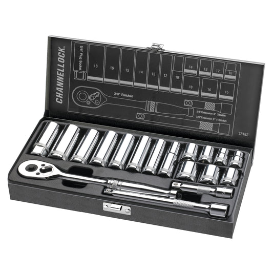 18pc 3/8" Metric Drive Socket Set (38182)
