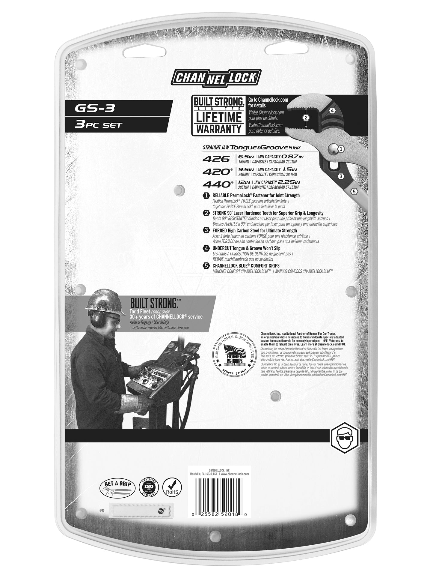 3pc Tongue & Groove Pliers Set (GS-3)