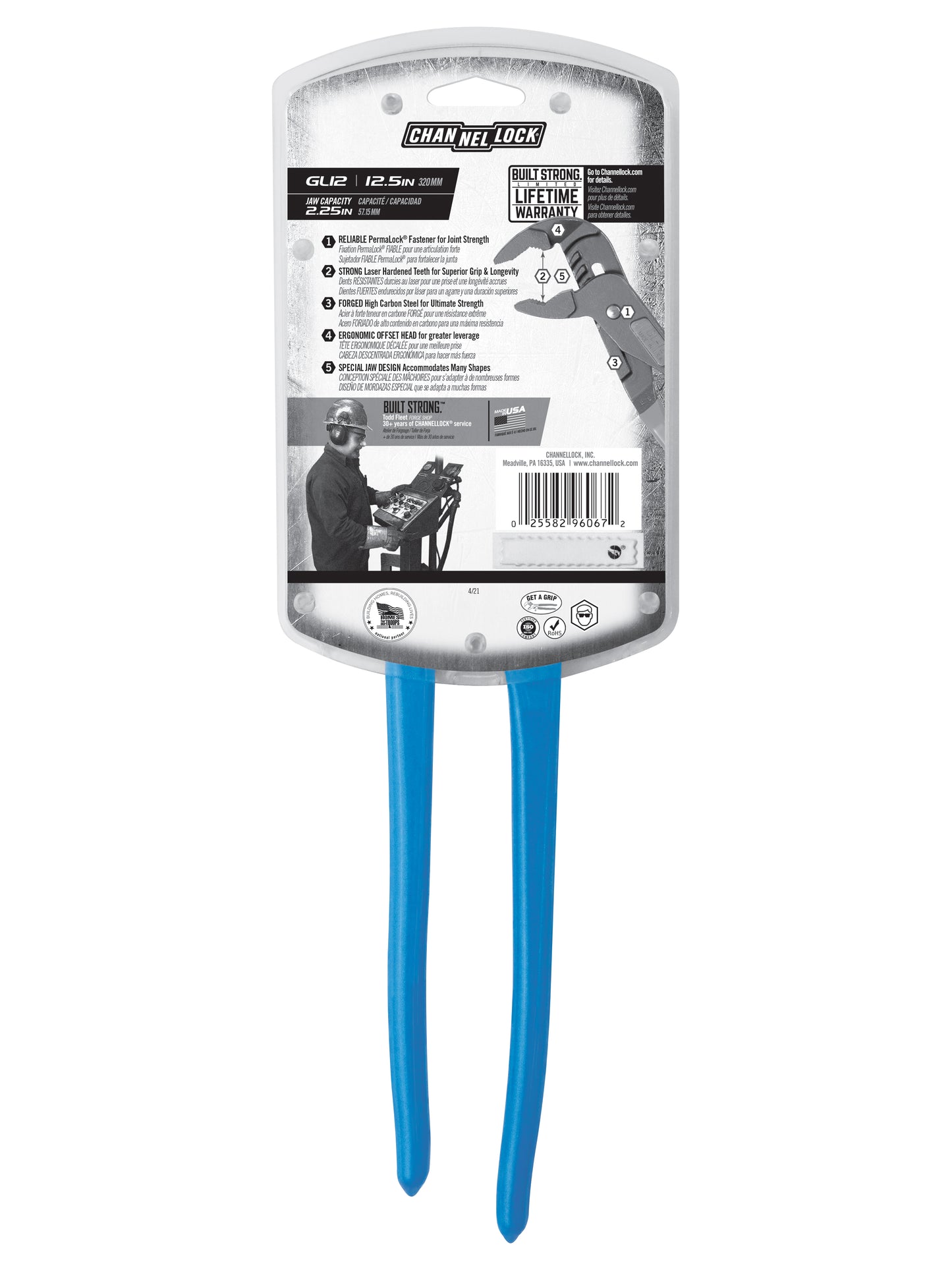 12.5-inch GRIPLOCK Tongue & Groove Pliers (GL12)