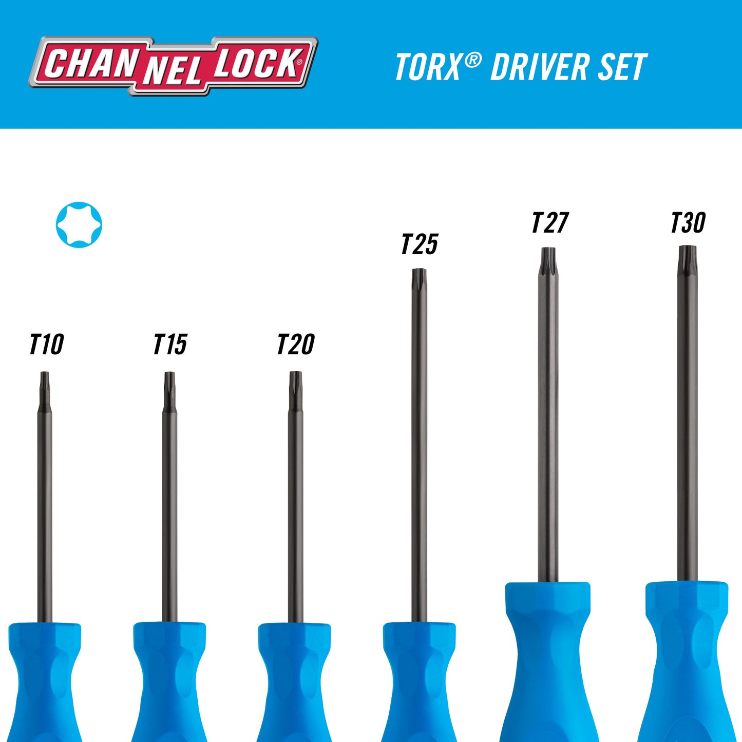 6pc Standard TORX Screwdriver Set (TS-6H)