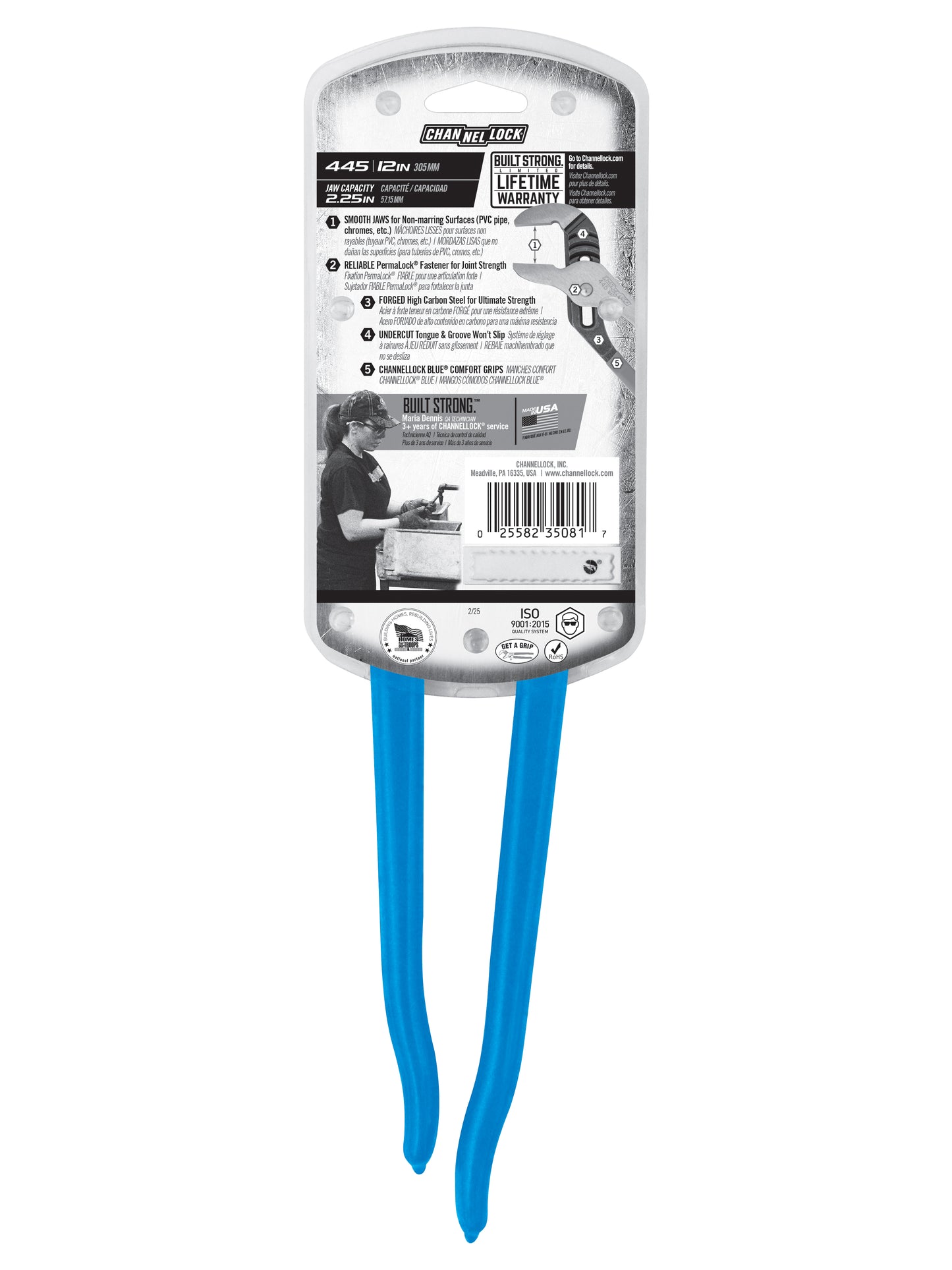 12-inch Smooth Jaw Tongue & Groove Pliers (445)